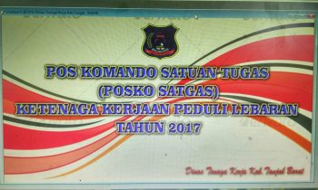 PEMBENTUKAN POS KOMANDO SATUAN TUGAS PEDULI LEBARAN TAHUN 2017